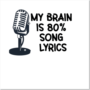 My brain is 80 song lyrics Posters and Art